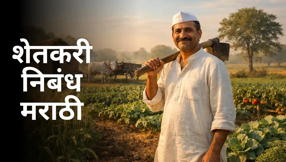 Shetkari Nibandh in Marathi – शेतकरी निबंध मराठी