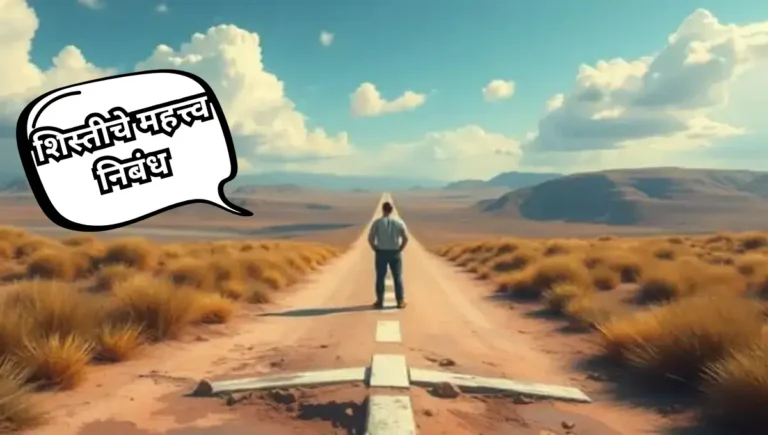 Shistiche Mahatva Nibandh – शिस्तीचे महत्त्व निबंध